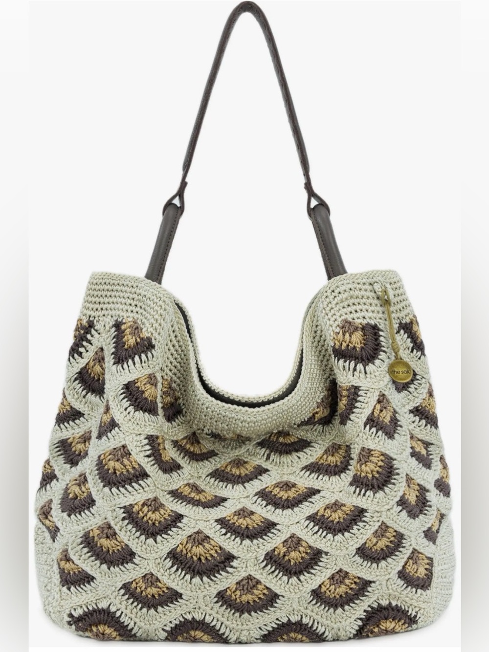 The Sak Los Feliz Neutral Mermaid Crochet Tote NWOT.